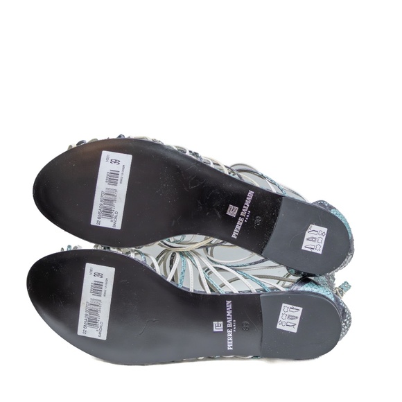 Pierre Balmain Paris Python Print Strappy Lace-Up Flat Sandals – Size EU 39 / US - Picture 10 of 10